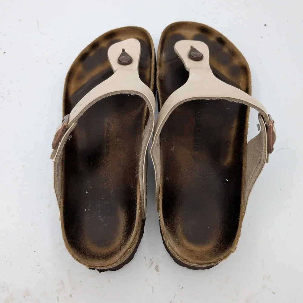 Birkenstock Gizeh Thong Sandals Pearly White EU 41 US Women 10-10.5 Regular Wide